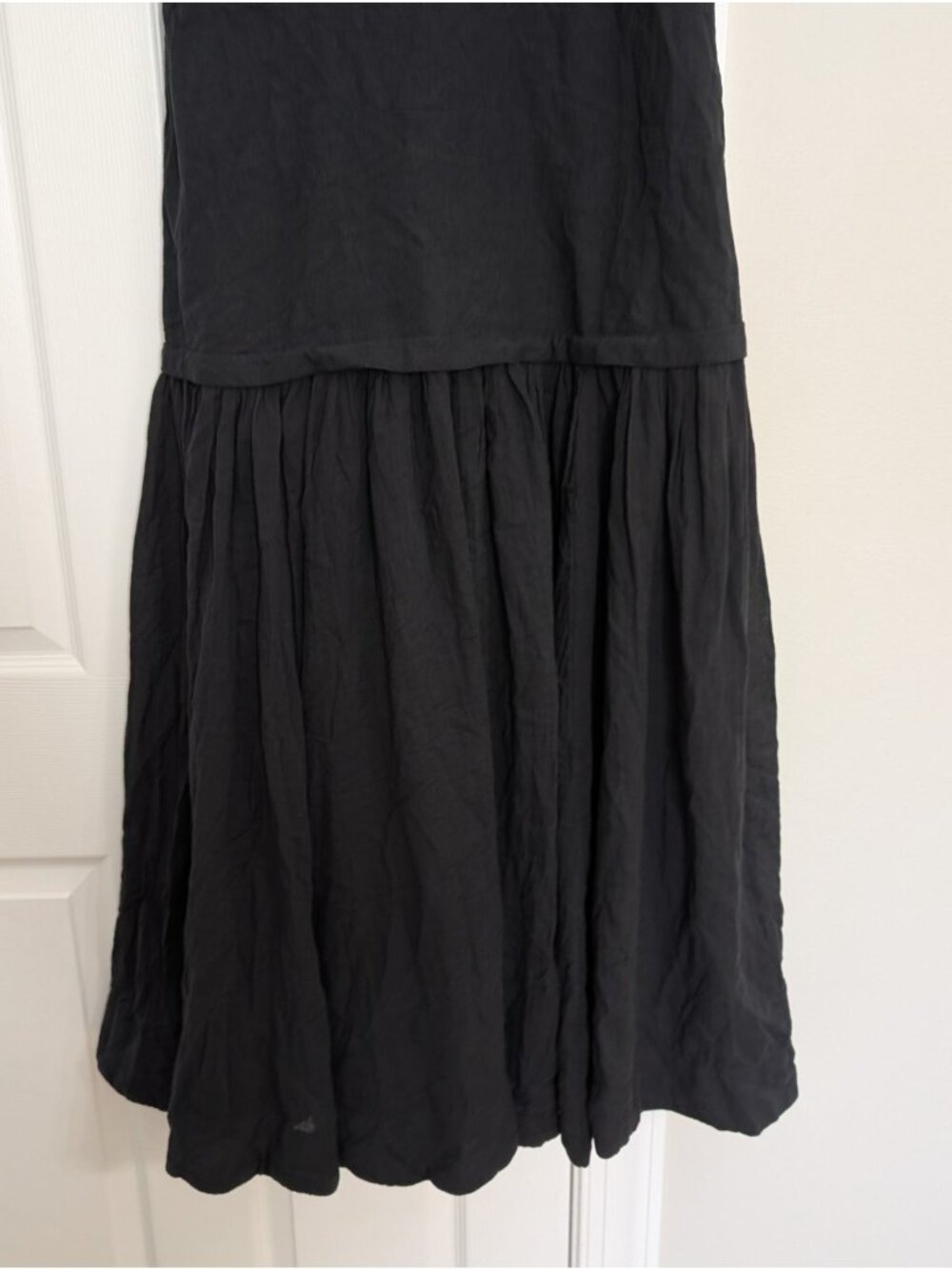 Free PeopleWomen's Black Marcella Midi DressSize XL Luxury Old Money - Picture 4 of 13